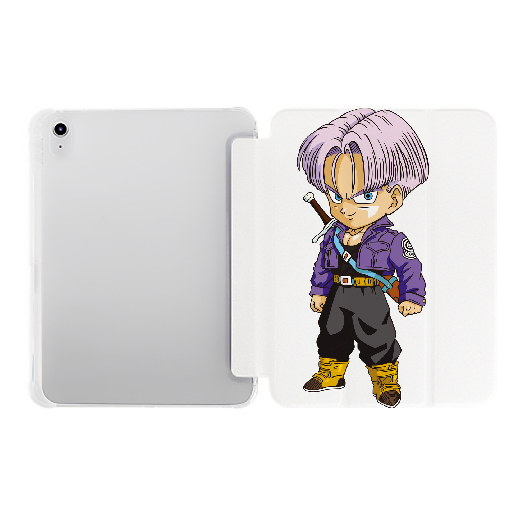 （画像用） ドラゴンボール トランクス（Torankusu）DRAGON BALL Trunks IPad ケース ペン収納付き 三つ折りスタンド PUレザー×シリコン 対応機種9.5/10.5/10.9インチ